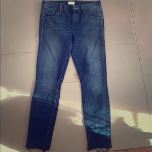 Mother looker ankle fray- jeans
